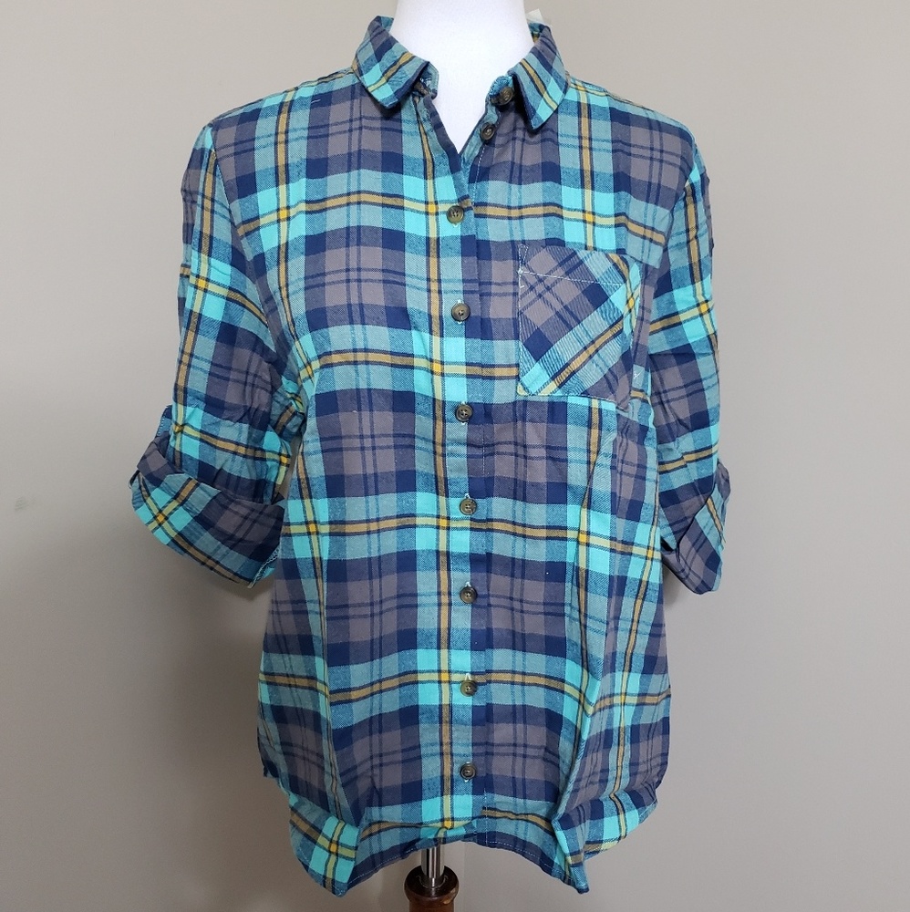 Plaid button down
